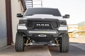 Ram Rebel 1500 Bumper - Front - Addictive Desert Designs - Stealth Fighter - Hammer Black with Satin Black panels - `19-`27